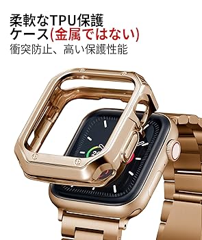 38mm用◆ローズゴールド■アップルウォッチ◆カスタムカバーxベルトセット Amazon.co.jp: コンパチブル Apple Watch バンド 46mm 45mm 44mm
